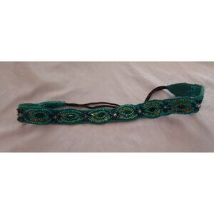 Bohemian Beaded Headband With Adjustable Strap